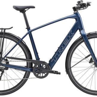 Trek 2026 FX+ 2 LT Electric Hybrid Bike XL SATIN MULSANNE BLUE - Cycles UK